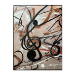 In Harmony Textured Abstract Musical Treble Clef Motif Art