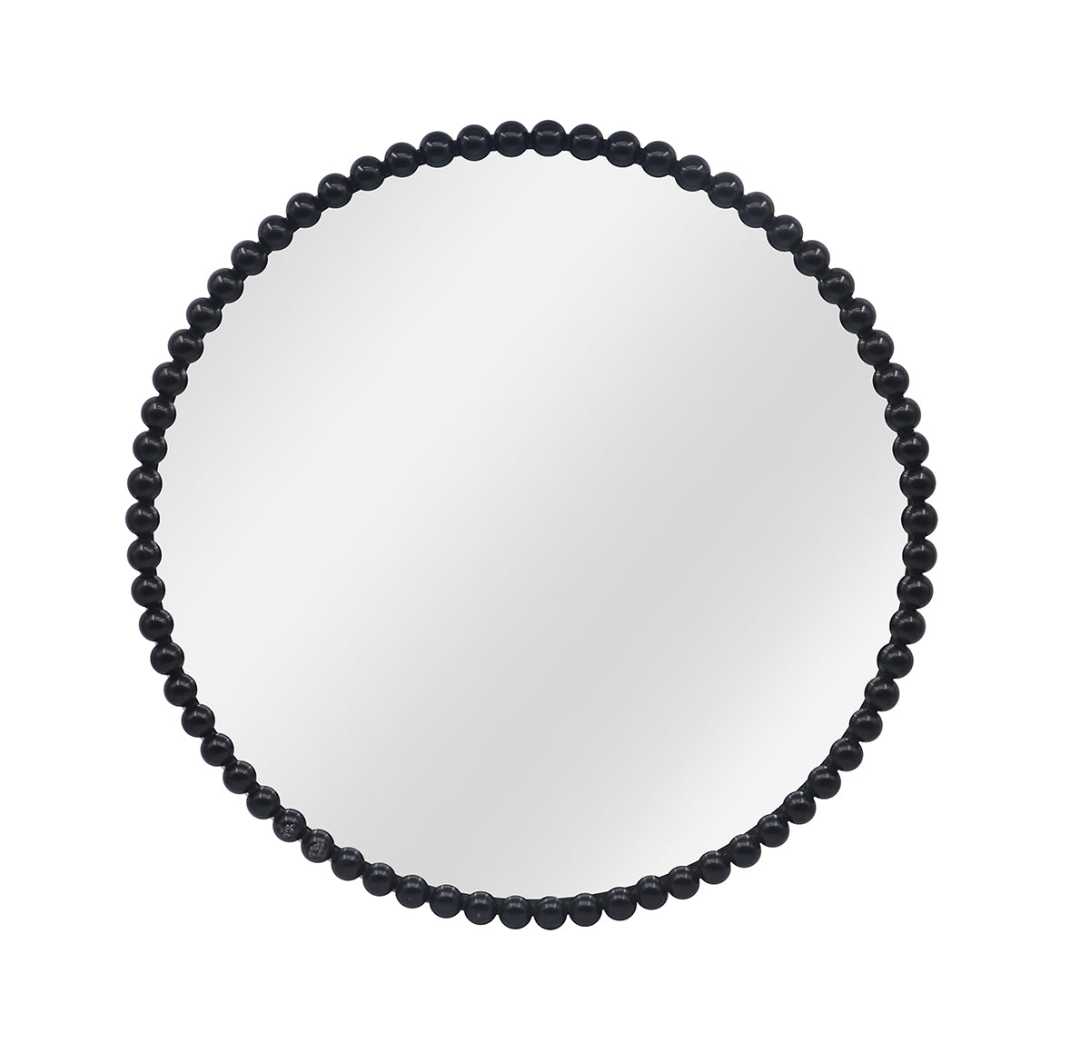 In Harmony Mirror with Wood Beads- Black