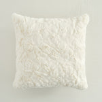 In Harmony 18 x 18" Faux Fur Cushion - White
