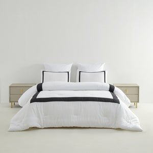 En harmonie Ens. de literie 5 mcx grand - blanc, noir