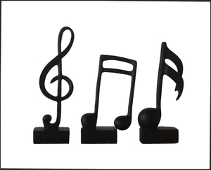 En harmonie Décoration de table note de musique – noir