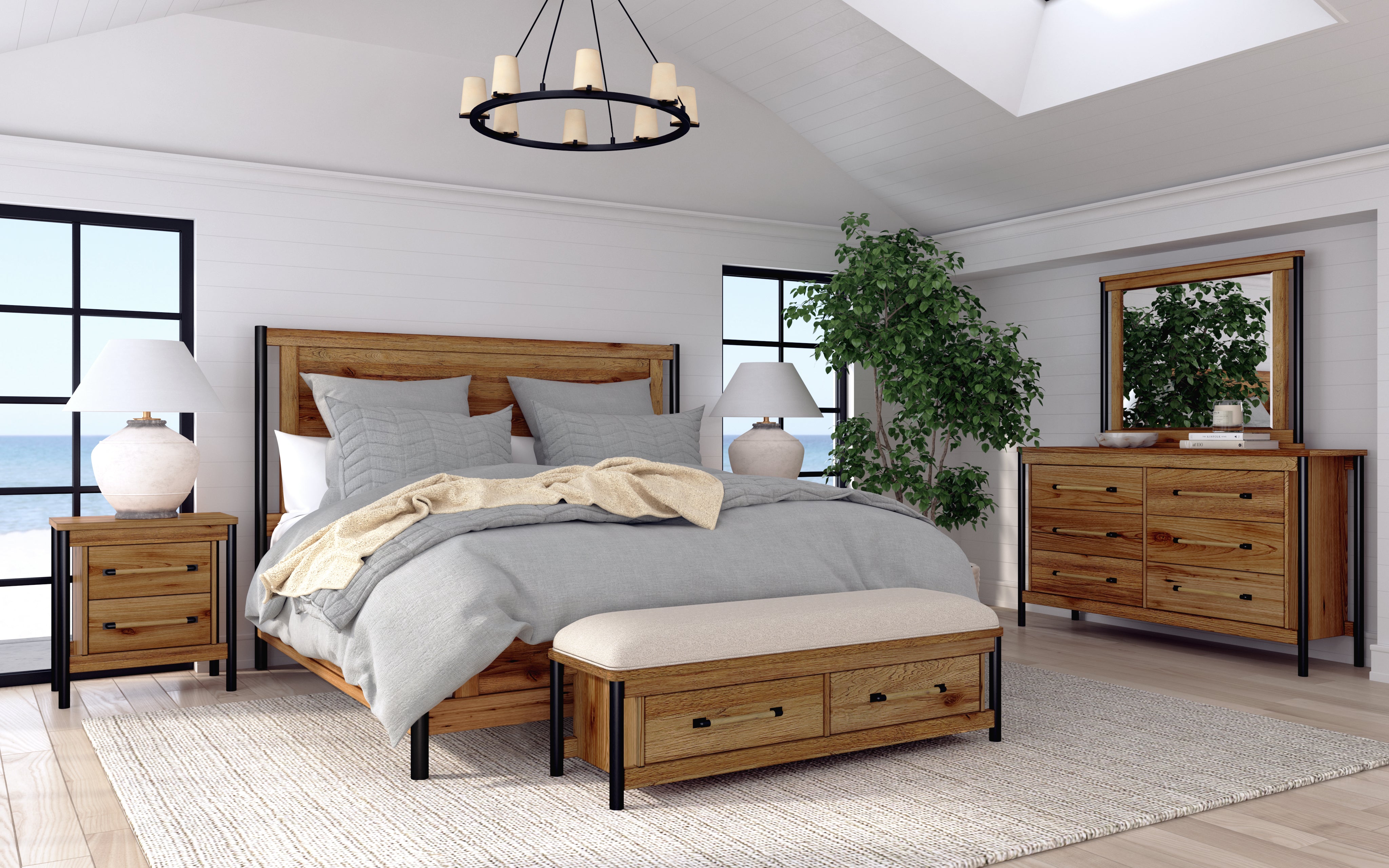 Norcross 6 Drawer Dresser - Hickory