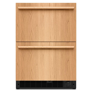 KitchenAid Réfrigérateur 4,2 pi³ à deux tiroirs sous le comptoir prêt pour panneau personnalisé – KUCT524SPA