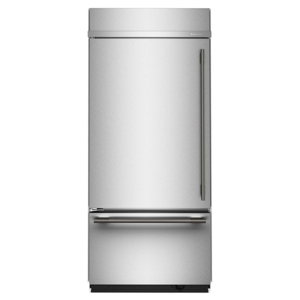 KitchenAid 36" 20.8 Cu. Ft. PrintShield Stainless Steel Built-In Bottom Mount Refrigerator - KBBL336SPS