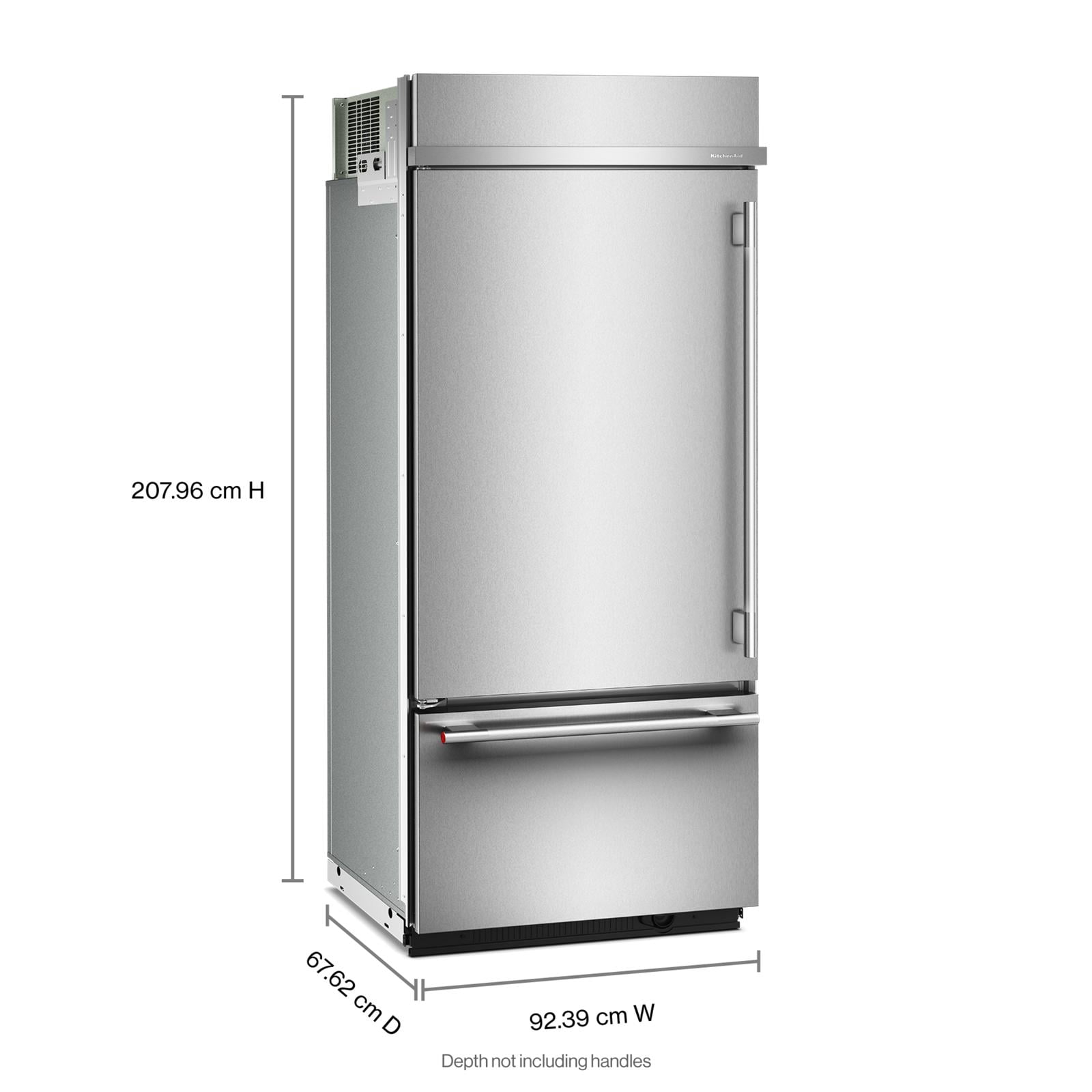 KitchenAid 36" 20.8 Cu. Ft. PrintShield Stainless Steel Built-In Bottom Mount Refrigerator - KBBL336SPS
