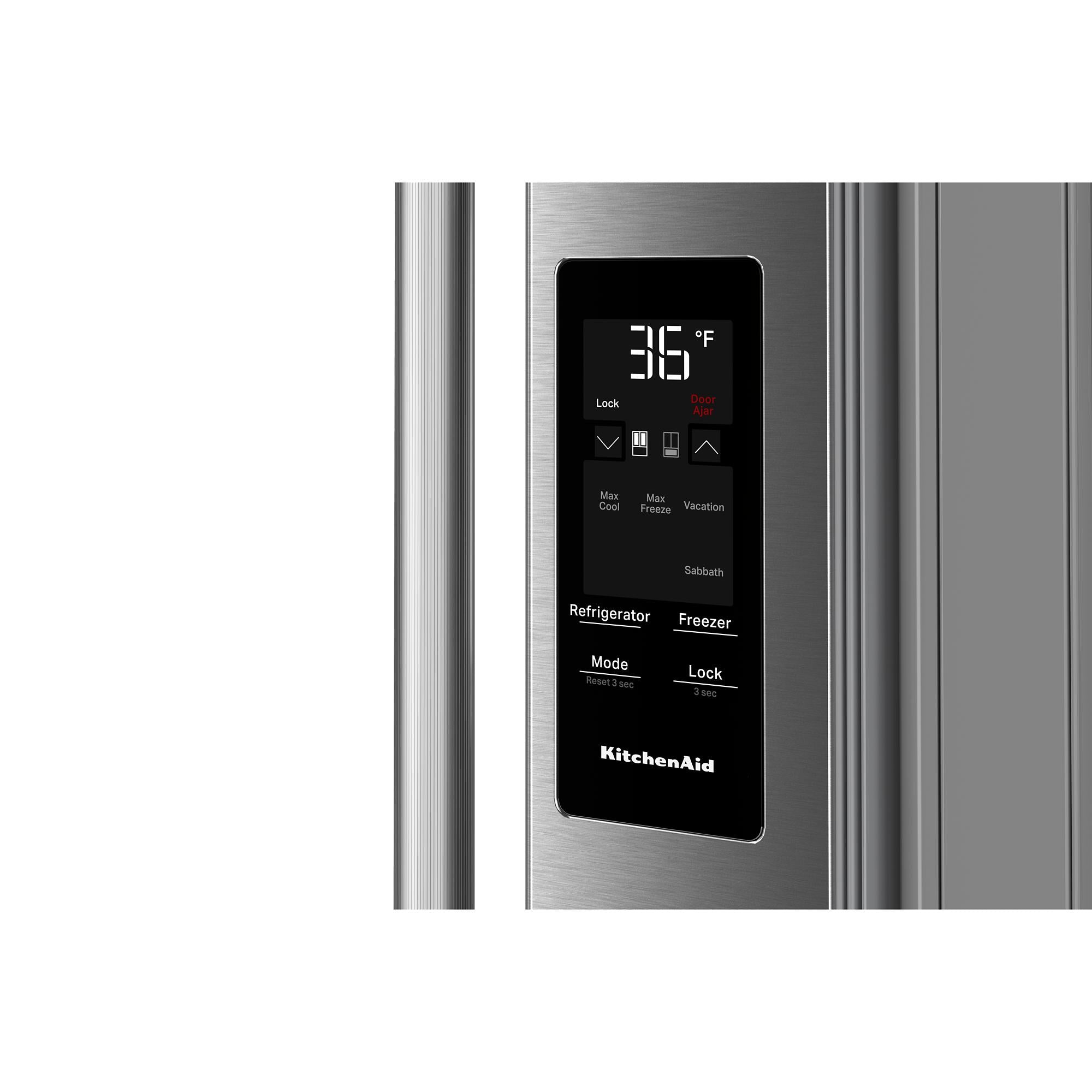 KitchenAid 36" 30 Cu. Ft. PrintShield Stainless Steel French Door Refrigerator - KRFF436SPS