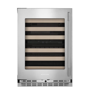KitchenAid Refroidisseur à vin 5,0 pi³ sous le comptoir acier inoxydable PrintShield™ – KUWL524SPS