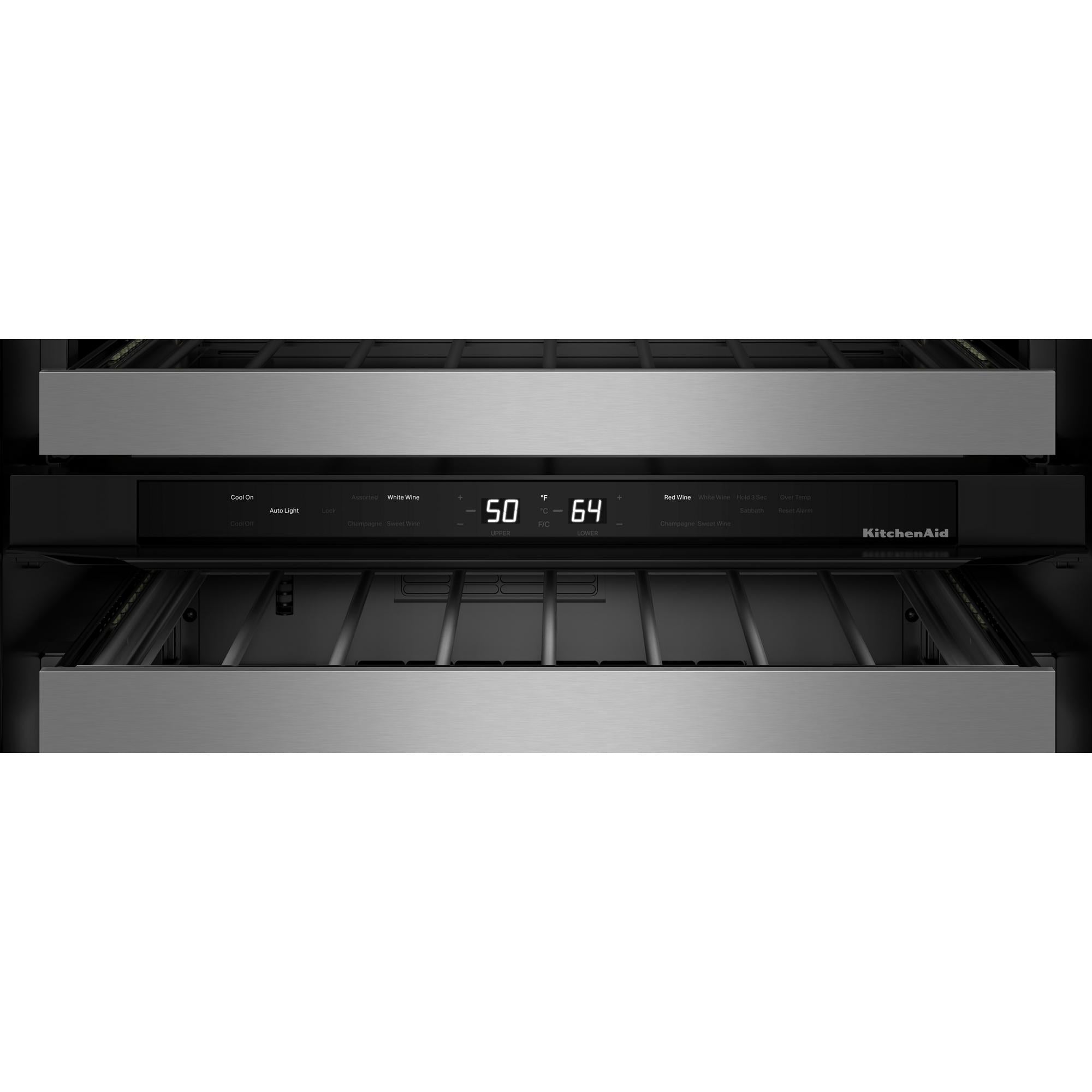 KitchenAid 24" 5.0 Cu. Ft. Black Cabinet with Stainless Steel Doors Undercounter Refrigerator - KUWL324SSB