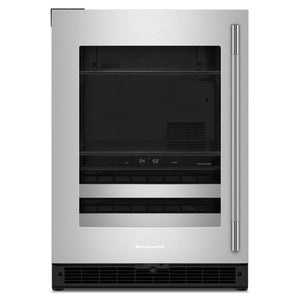 KitchenAid Refroidisseur à boissons 5,0 pi³ sous le comptoir acier inoxydable avec caisson noir – KUBL524SSB