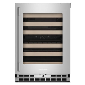 KitchenAid Refroidisseur à vin 5,0 pi³ sous le comptoir acier inoxydable PrintShield™ – KUWR524SPS