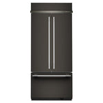KitchenAid 36" 20.8 Cu. Ft. Black Ore Built-In French Door Refrigerator - KBFN536SBE