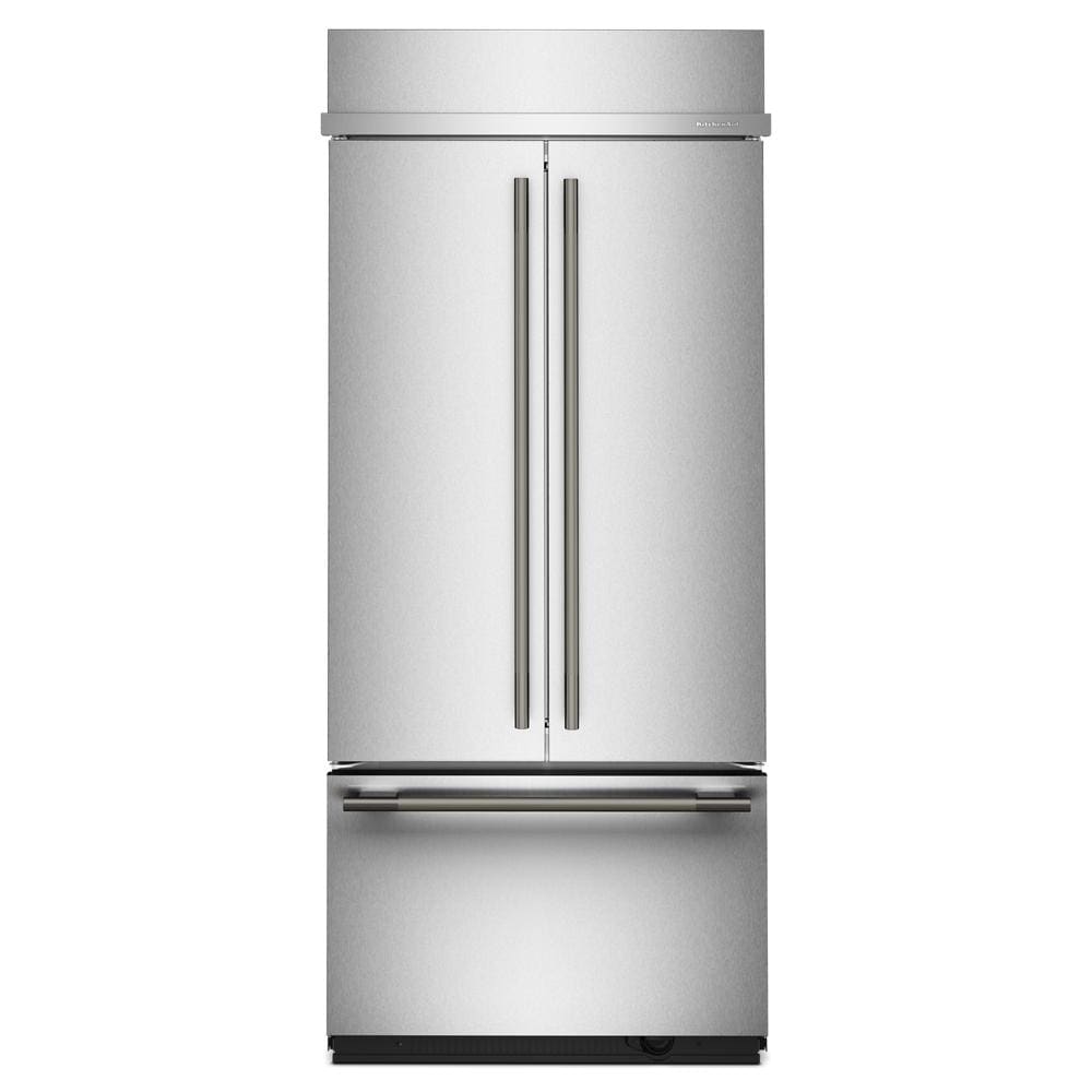 KitchenAid 36" 20.8 Cu. Ft. PrintShield Stainless Steel Built-In French Door Refrigerator - KBFN536SPS