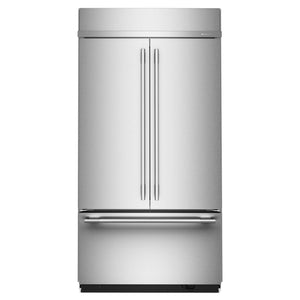 KitchenAid Réfrigérateur 24,2 pi³ encastré de 42po avec porte à deux battants acier inoxydable PrintShield™ – KBFN542SPS