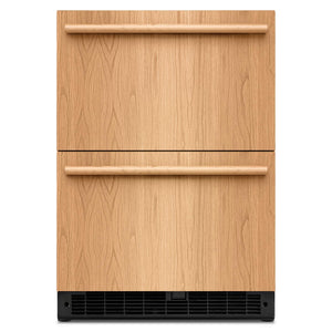 KitchenAid Réfrigérateur 4,4 pi³ à deux tiroirs sous le comptoir prêt pour panneau personnalisé – KURT524SPA