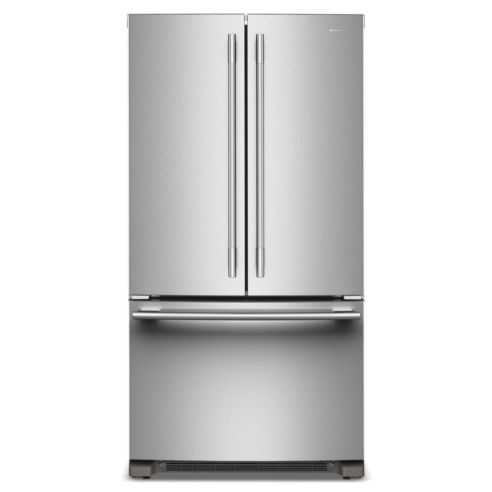 KitchenAid 36" 20.0 Cu. Ft. PrintShield Stainless Steel Counter-Depth French Door Refrigerator - KRFC136SPS