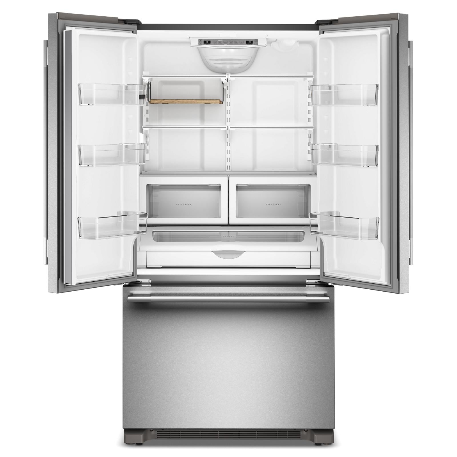 KitchenAid 36" 22.0 Cu. Ft. PrintShield Stainless Steel Counter-Depth French Door Refrigerator - KRFC136TPS