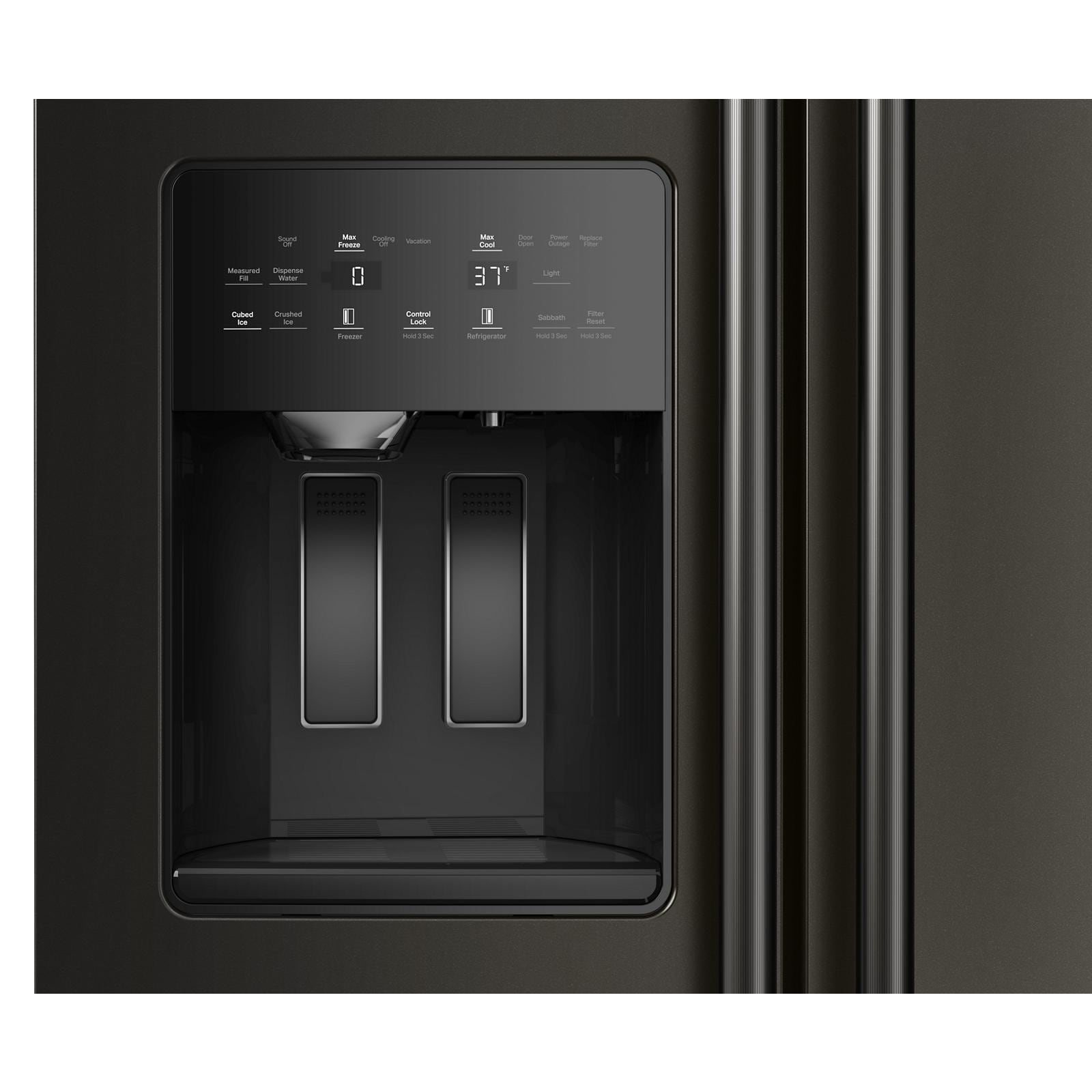 KitchenAid 36" 20.8 Cu. Ft. Black Ore Counter-Depth Side-by-Side Refrigerator - KRSC536RBE