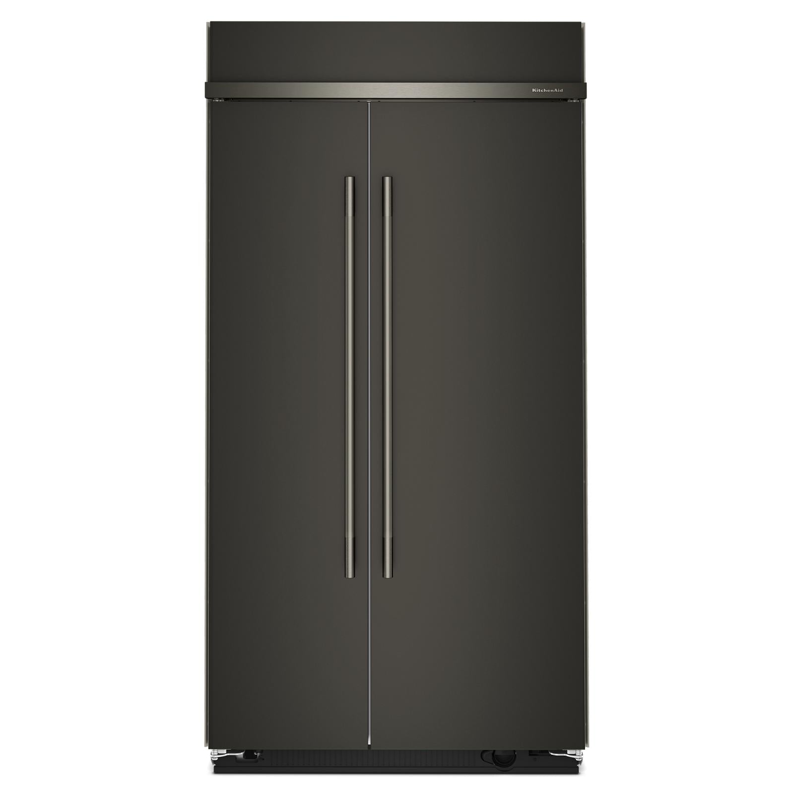 KitchenAid 42" 25.5 Cu. Ft. Black Ore Built-In Side-by-Side Refrigerator - KBSN742SBE