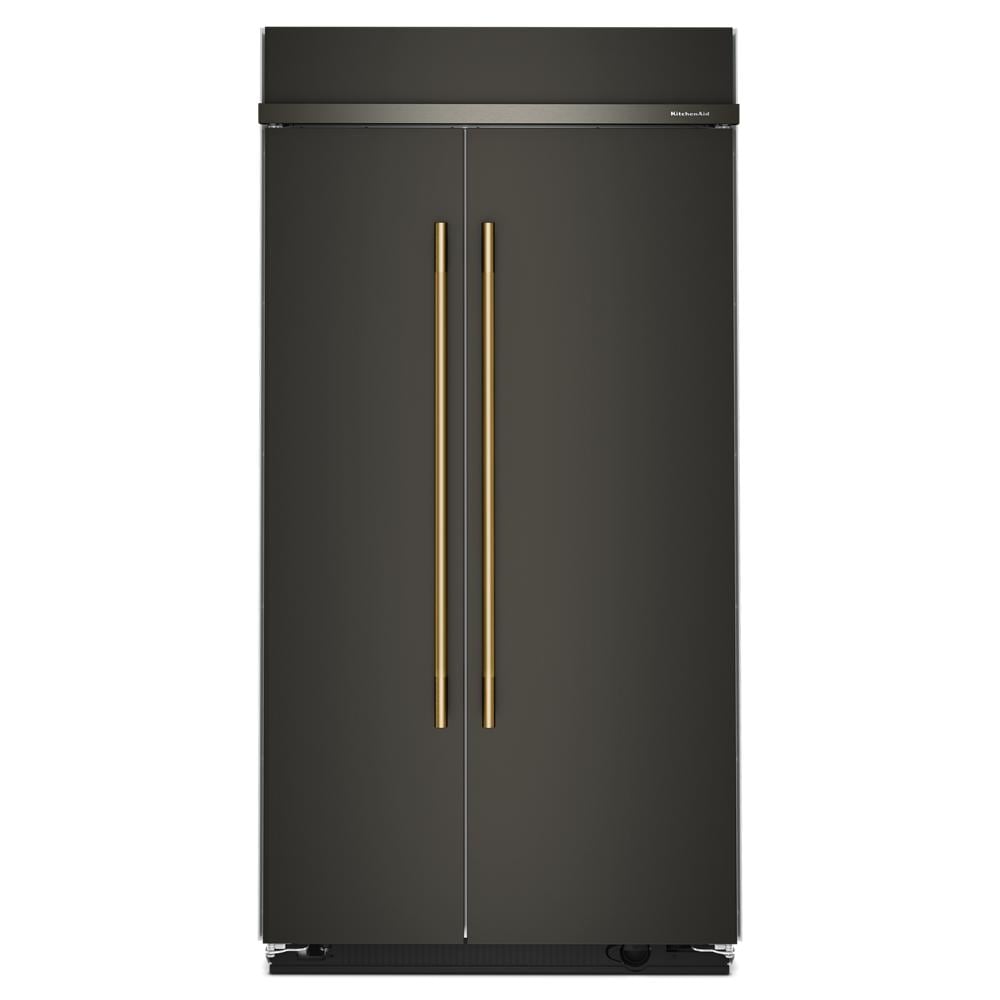 KitchenAid 42" 25.5 Cu. Ft. Black Ore Built-In Side-by-Side Refrigerator - KBSN742SBE