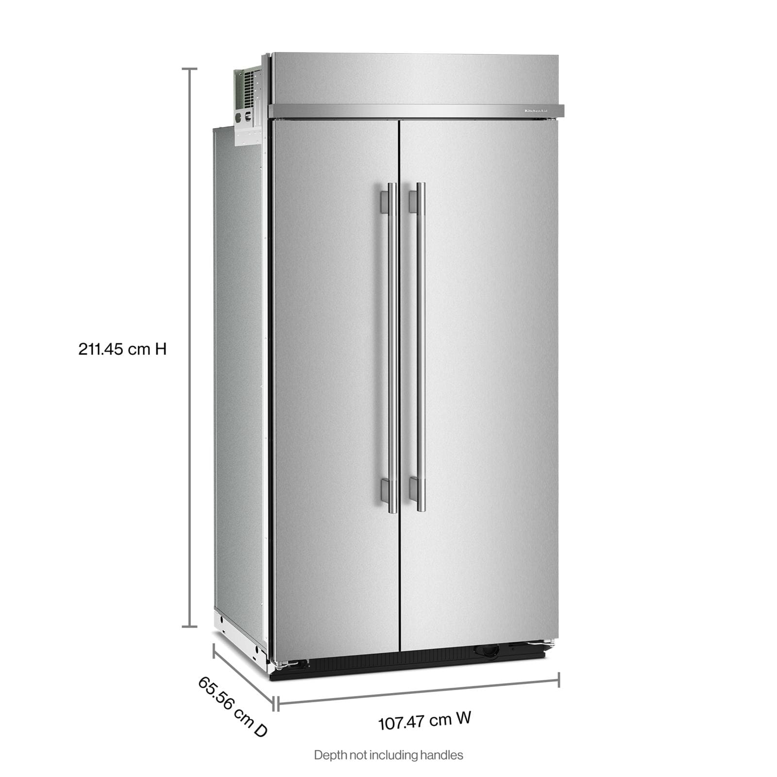 KitchenAid 42" 26.0 Cu. Ft. PrintShield Stainless Steel Built-In Side-by-Side Refrigerator - KBSN742SPS