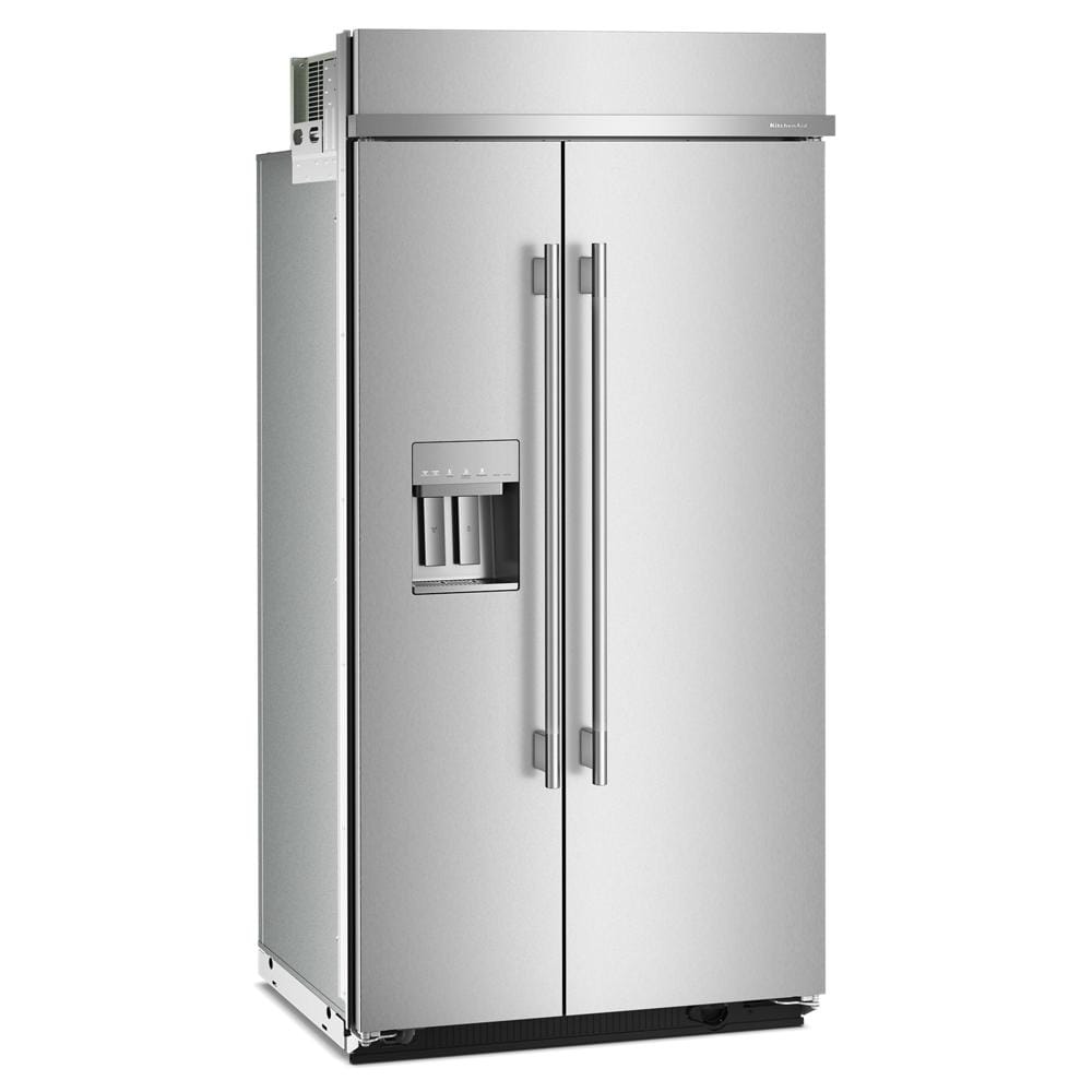 KitchenAid 42" 25.0 Cu. Ft. PrintShield Stainless Steel Built-In Side-by-Side Refrigerator - KBSD742SPS