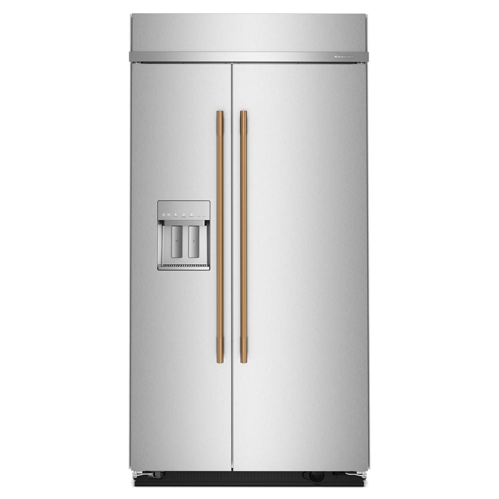 KitchenAid 42" 25.0 Cu. Ft. PrintShield Stainless Steel Built-In Side-by-Side Refrigerator - KBSD742SPS