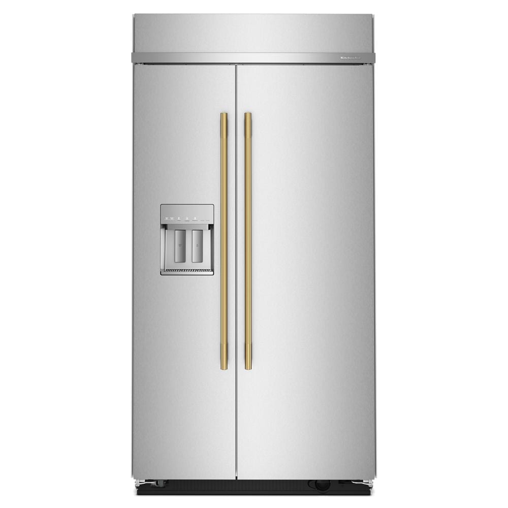KitchenAid 42" 25.0 Cu. Ft. PrintShield Stainless Steel Built-In Side-by-Side Refrigerator - KBSD742SPS