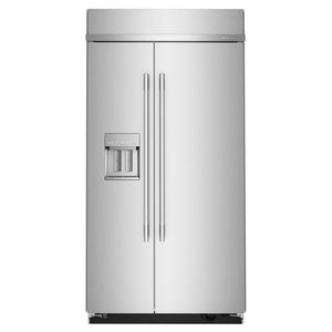 KitchenAid Réfrigérateur 25,0 pi³ encastré de 42po côte-à-côte acier inoxydable PrintShield™ – KBSD742SPS