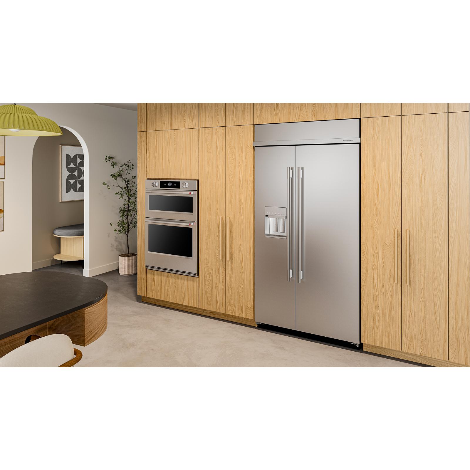 KitchenAid 42" 25.0 Cu. Ft. PrintShield Stainless Steel Built-In Side-by-Side Refrigerator - KBSD742SPS