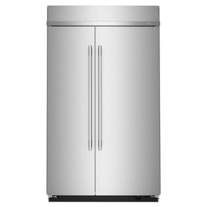 KitchenAid Réfrigérateur 30,0 pi³ encastré de 48po côte-à-côte acier inoxydable PrintShield™ – KBSN748SPS