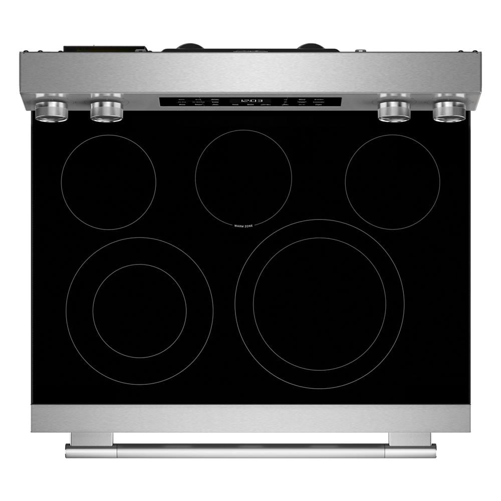 KitchenAid PrintShield™ Stainless Finish Freestanding Smart Electric Convection Range (5.3 Cu. Ft.) - YKFES330TPS