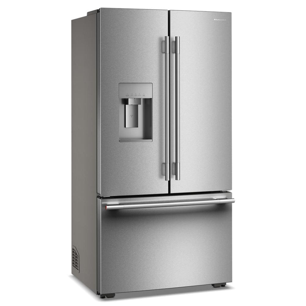 KitchenAid 36" 23.9 Cu. Ft. PrintShield Stainless Steel Counter-Depth French Door Refrigerator with External Water Dispenser – KRFC736SPS