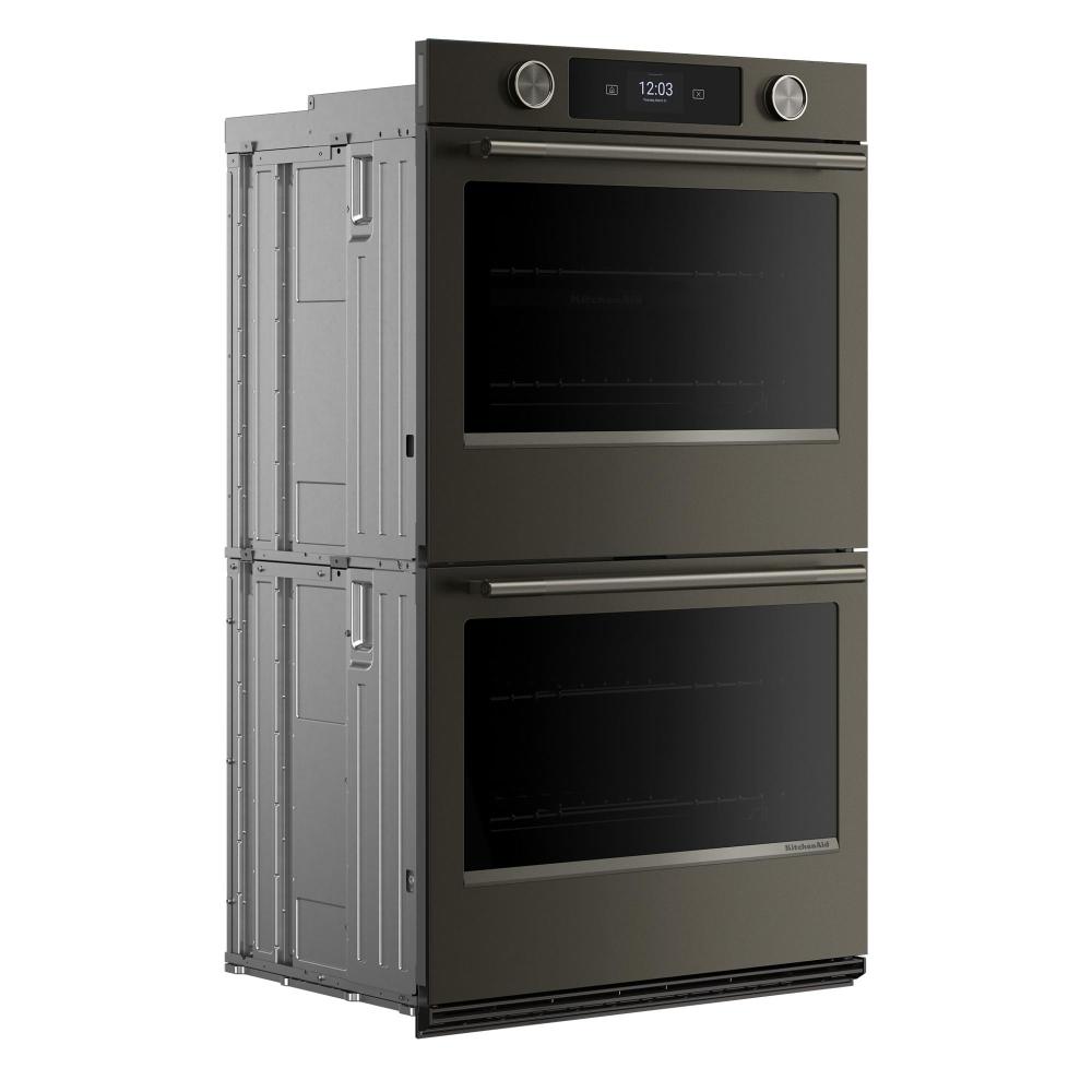 KitchenAid Black Ore 30" Smart Electric Double Wall Oven with Intelligent Cooking Camera (10 Cu. Ft.) - KOED930SBE