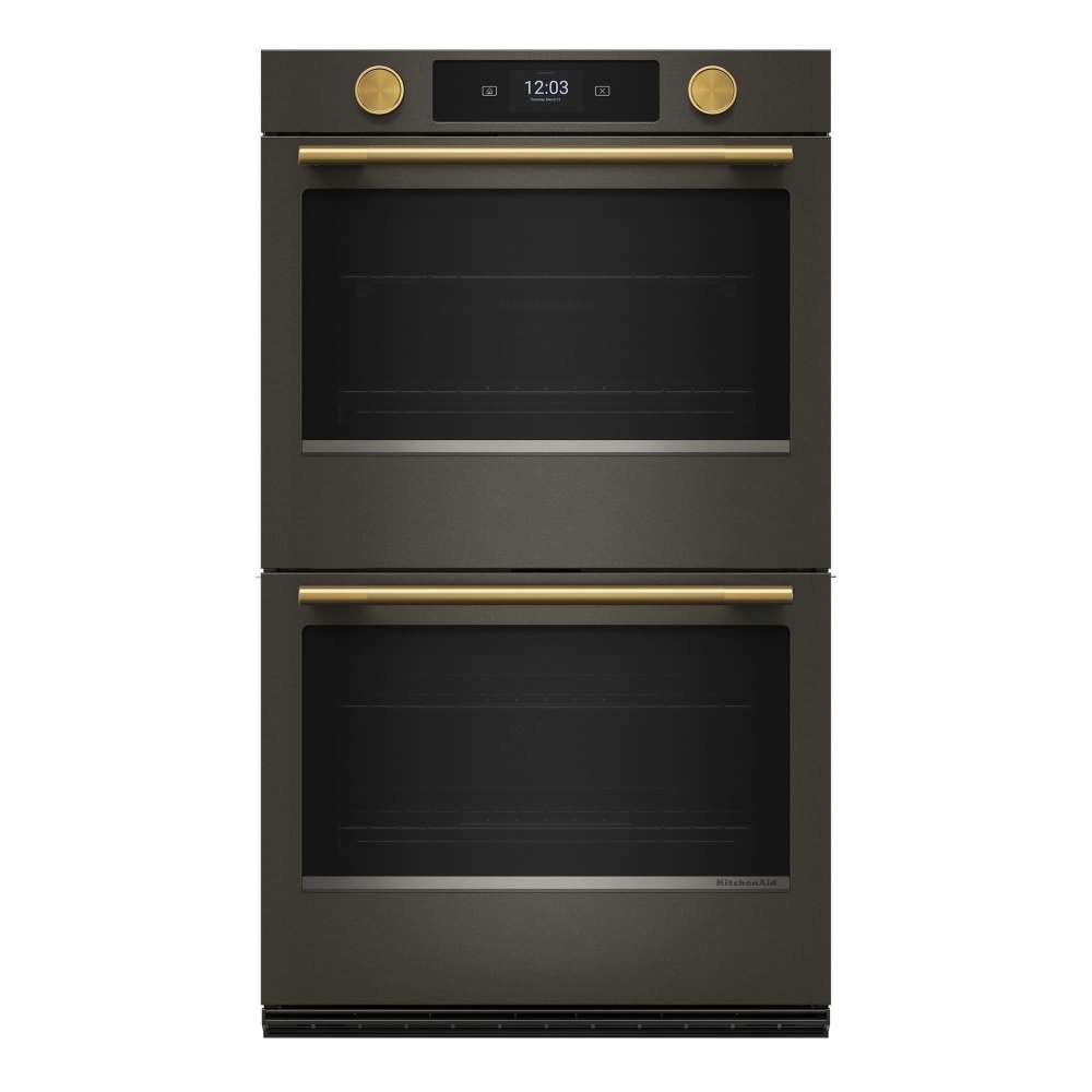 KitchenAid Black Ore 30" Smart Electric Double Wall Oven with Intelligent Cooking Camera (10 Cu. Ft.) - KOED930SBE
