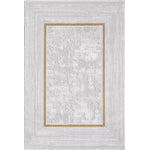 L2 Decor Lazer Area Rug 7' x 10' with Underpad - Light Grey