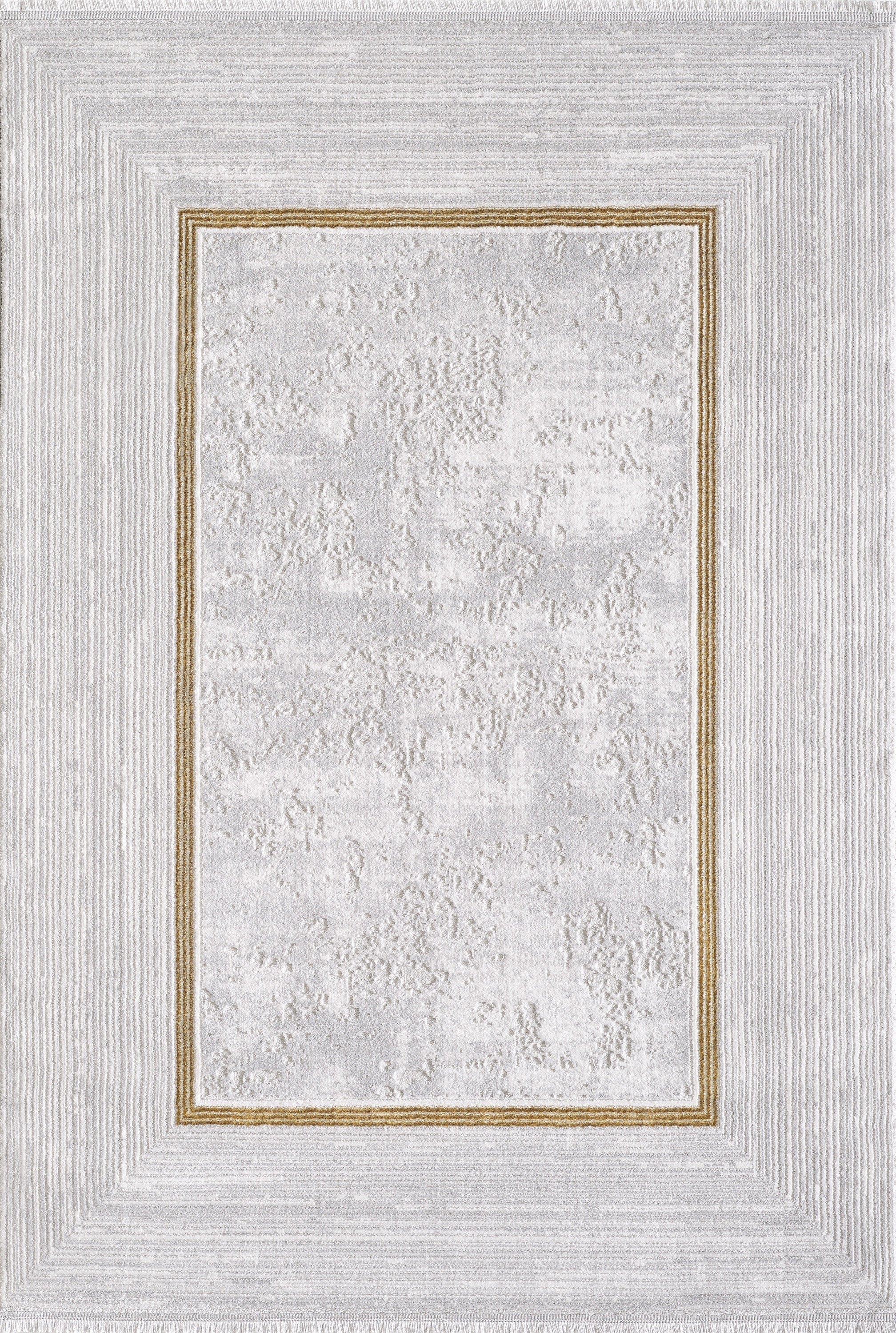 L2 Decor Lazer Area Rug 7' x 10' with Underpad - Light Grey