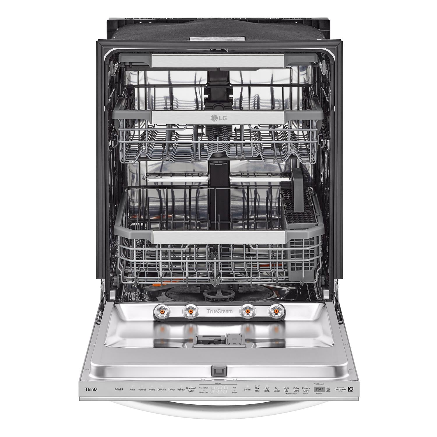 LG Stainless Steel Smart Dishwasher with 1-Hour Wash & Dry, QuadWash™ Pro, TrueSteam® and Dynamic Heat Dry™ - LDTH7972S