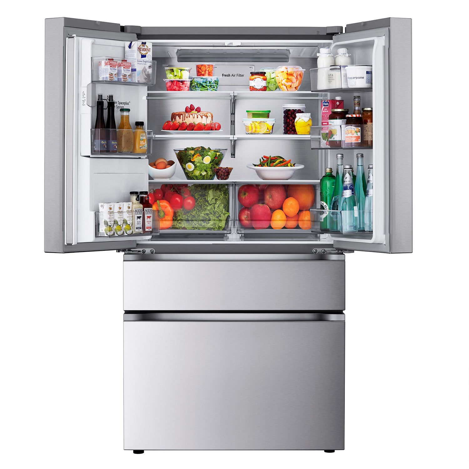 LG 36" 29 Cu. Ft. PrintProof Stainless Steel 4-Door French Door Refrigerator - LF29S8330S