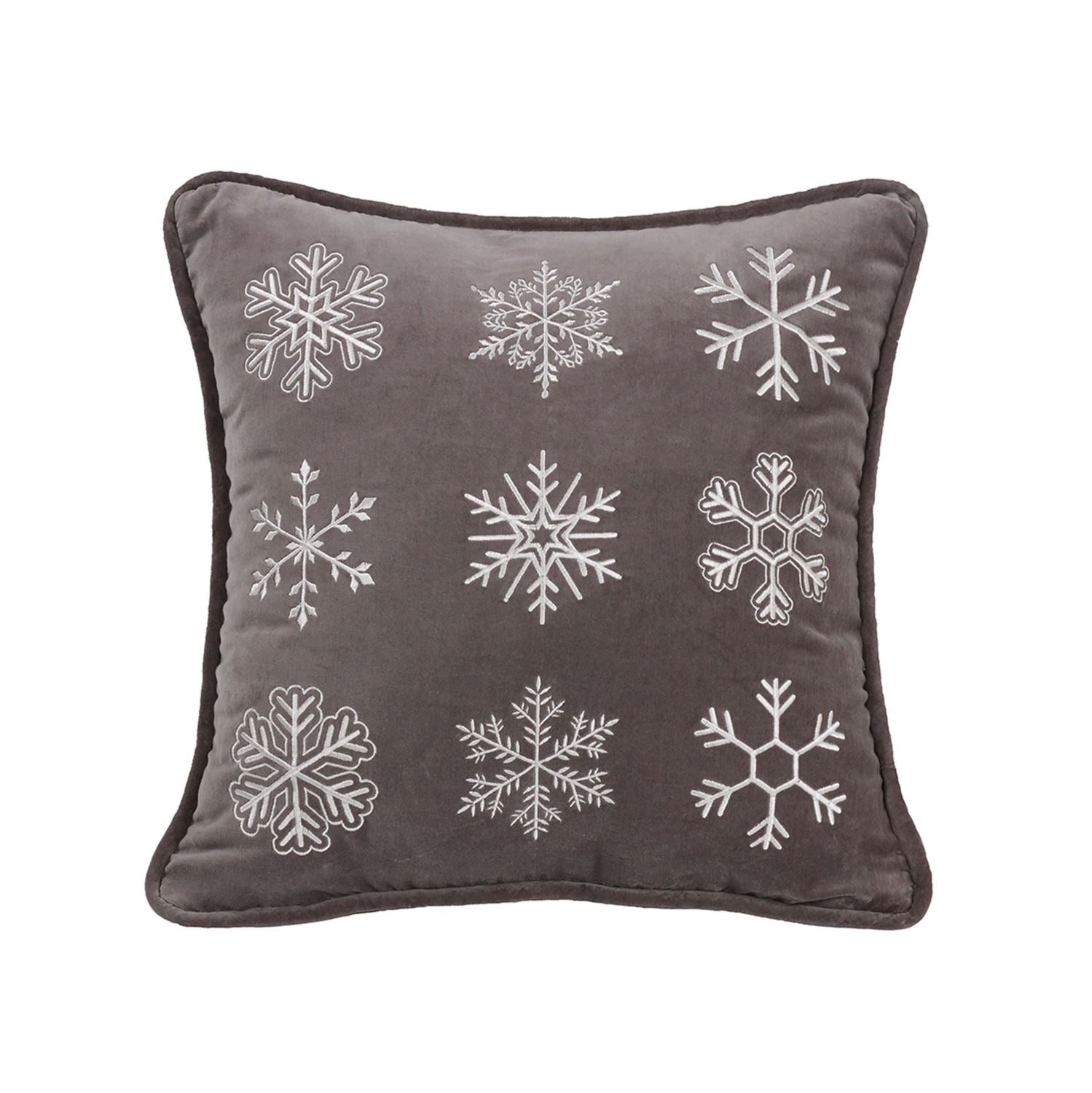 Snowflakie Christmas Velvet Decorative Cushion