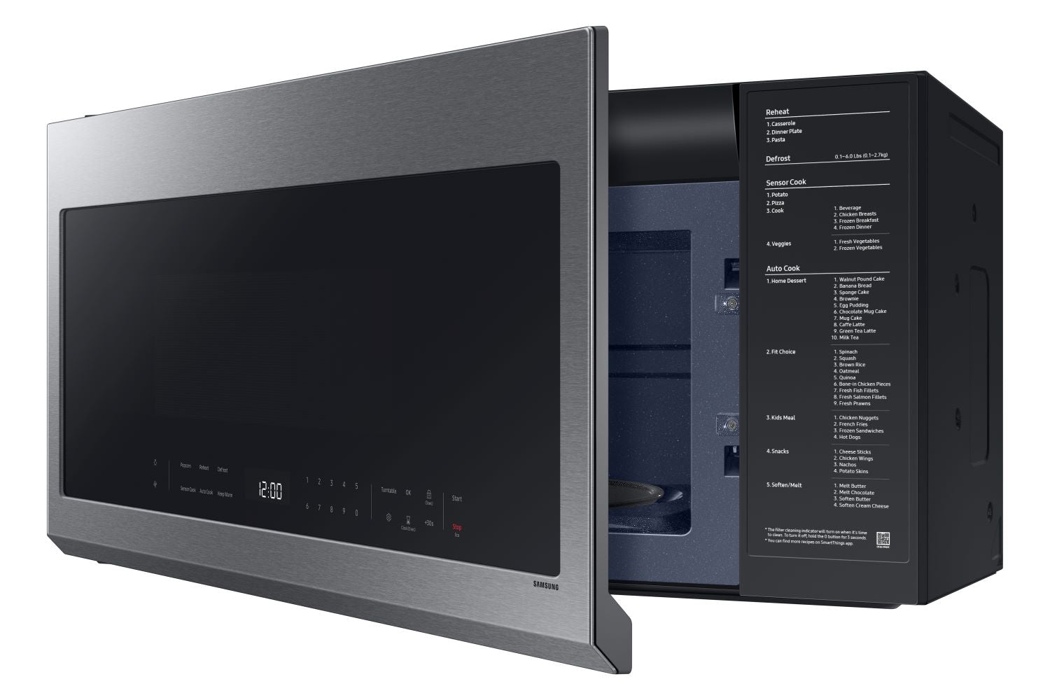 Samsung BESPOKE Stainless Steel Over the Range Microwave with 400 CFM (2.1cu.ft.) ME21DG6300SRAC