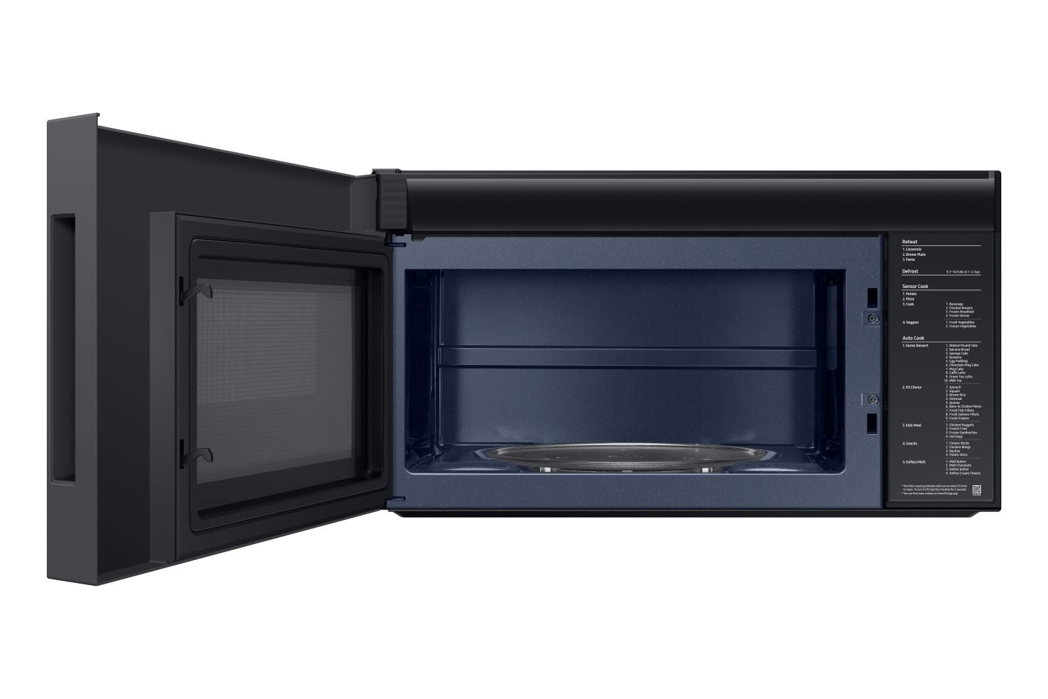 Samsung BESPOKE Matte Black Steel Over the Range Microwave with 400 CFM (2.1cu.ft.) - ME21DG6500MTAC