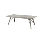 Modern Rustic Extendable Dining Table - Weathered White