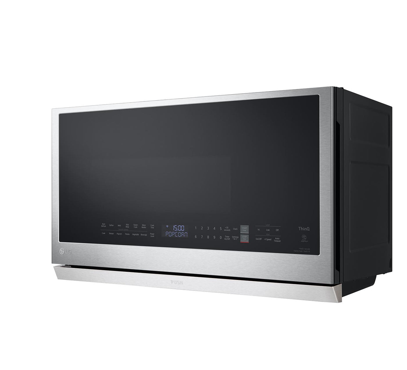 LG Smudge Resistant Stainless Steel Smart Wi-Fi Enabled Over-the-Range Microwave with ExtendaVent® 2.0 & EasyClean® (2.1 cu. ft.) - MVEL2137F