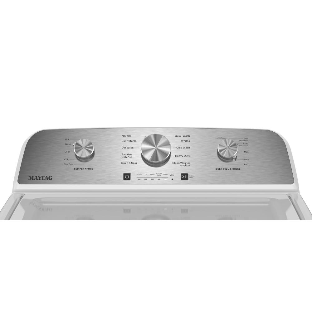 Maytag White Top Load Washer (4.8 Cu. Ft. IEC) with Deep Fill Option - MTW4205SW