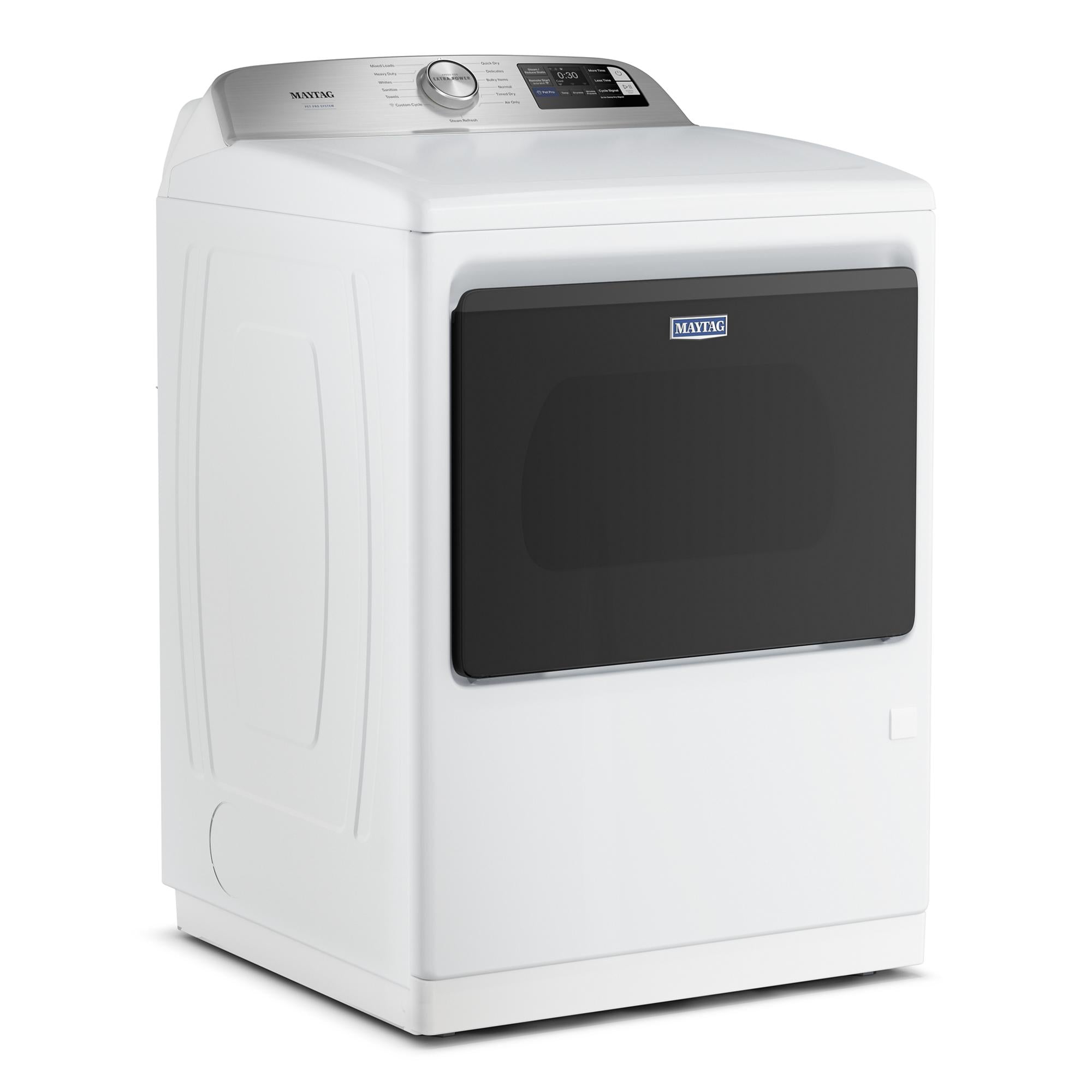 Maytag White Smart Electric Dryer (7.4 Cu. Ft.) with Pet Pro System - YMED7205RW