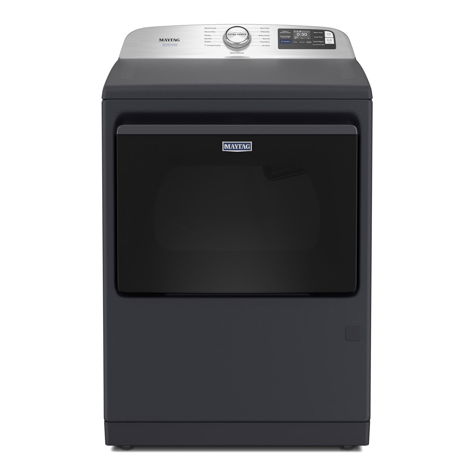 Maytag Midnight Steel Smart Steam Electric Dryer (7.4 Cu. Ft.) with Pet Pro System - YMED7205RF