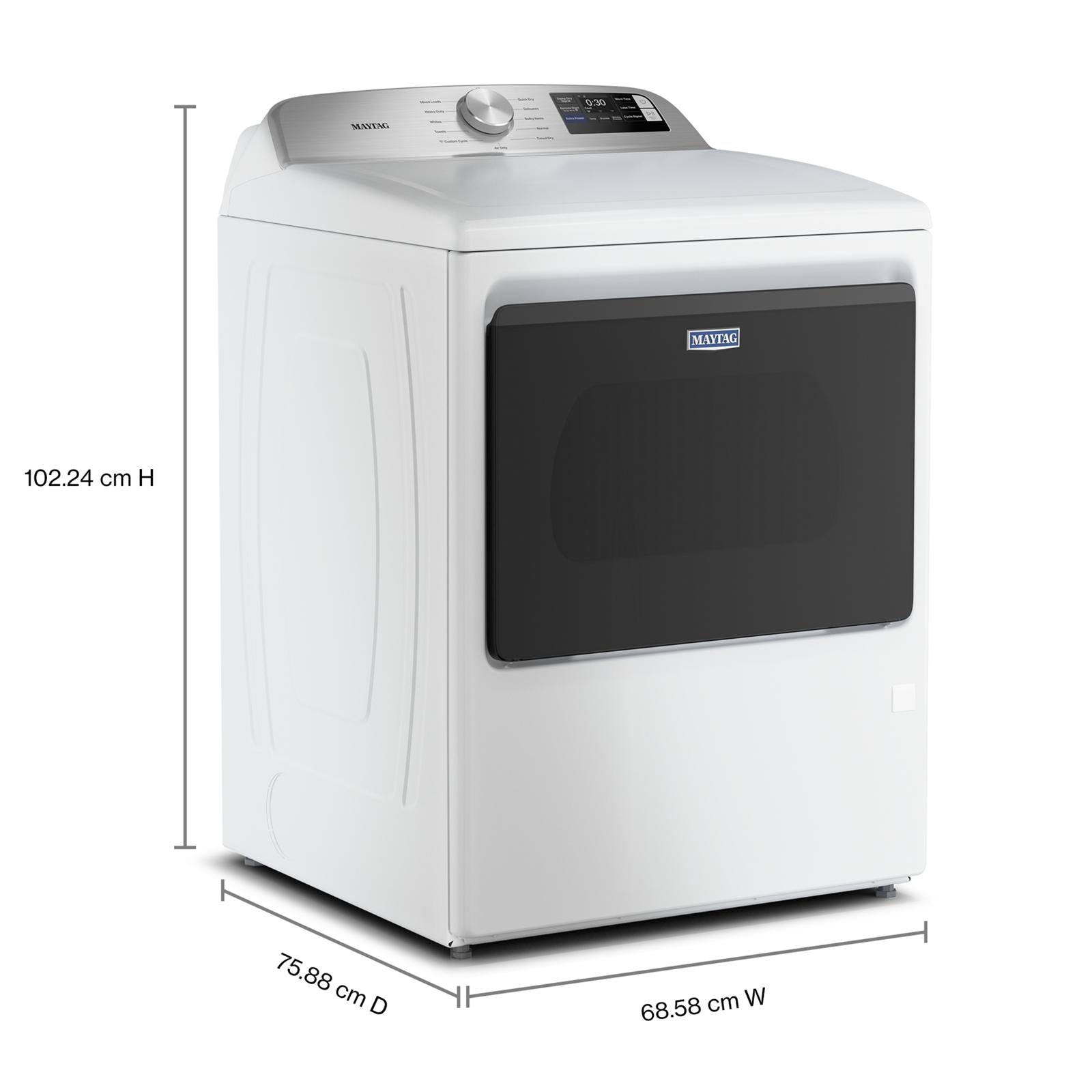 Maytag White Gas Dryer (7.4 cu.ft.) - MGD6205RW