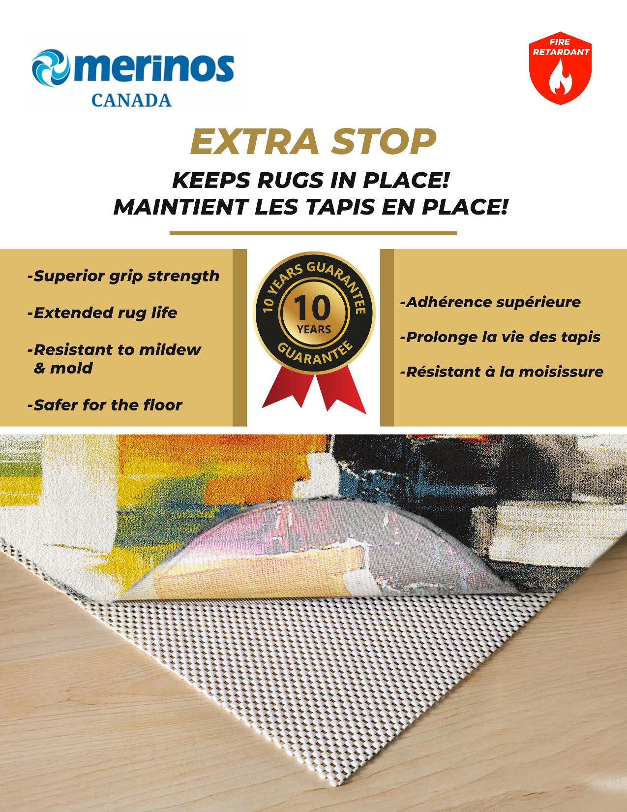 L2 Decor Karizma Area Rug 5' x 8' with Underpad - Cream