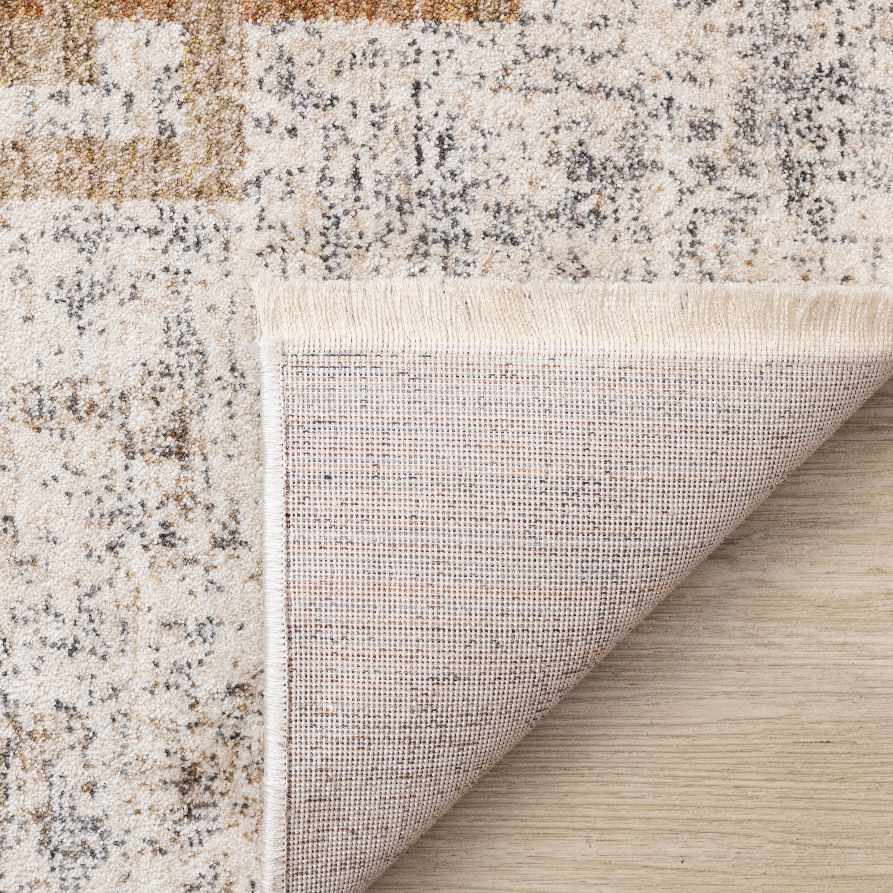 Muse 5'3" x 7'7" Layered Geometric Design Area Rug - Blue, Red, Orange