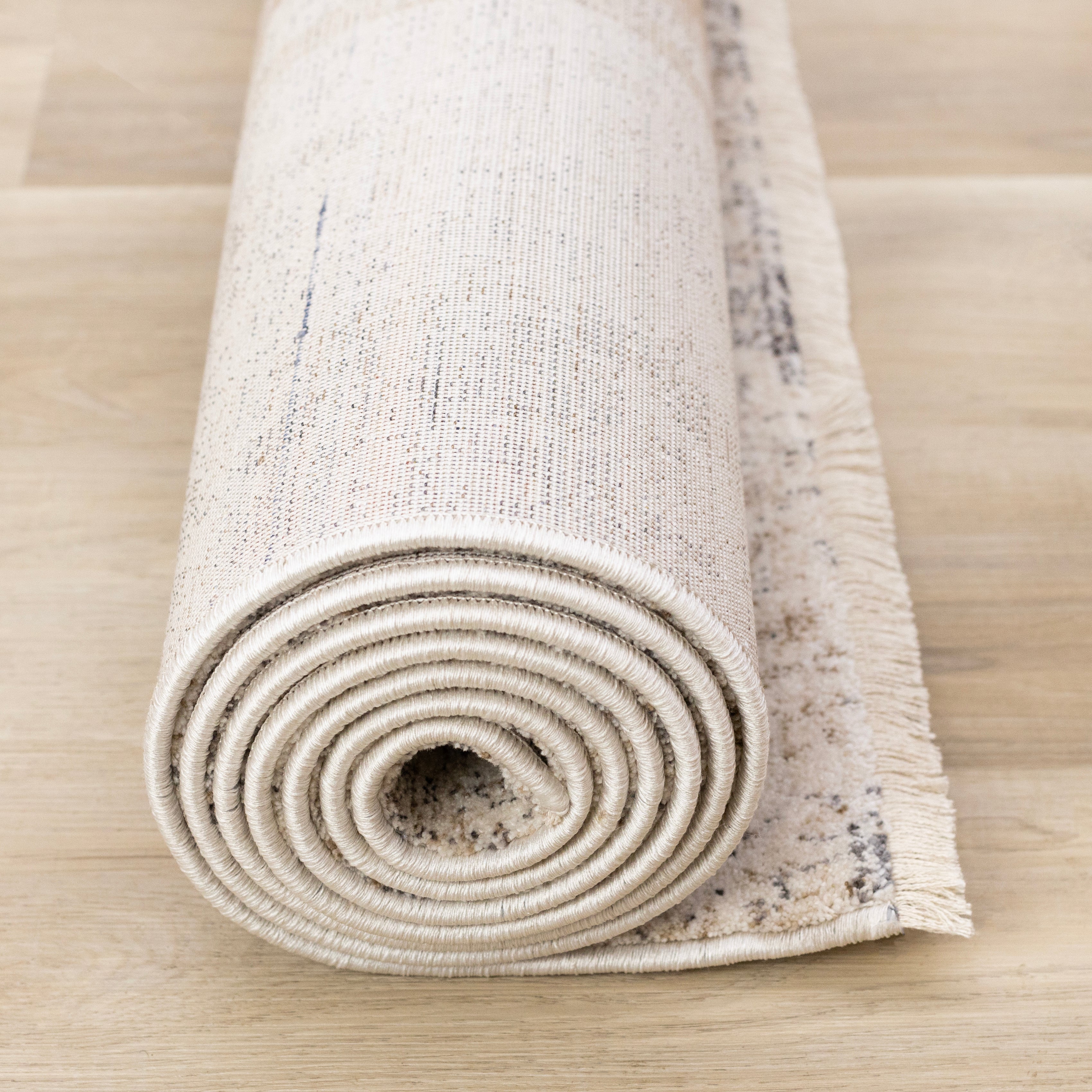 Muse 5'3" x 7'7" Layered Geometric Design Area Rug - Blue, Red, Orange